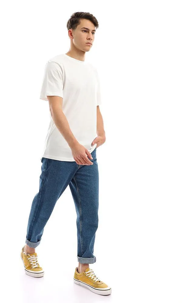 94687 Off-White Basic Regular Fit Summer Basic Tee