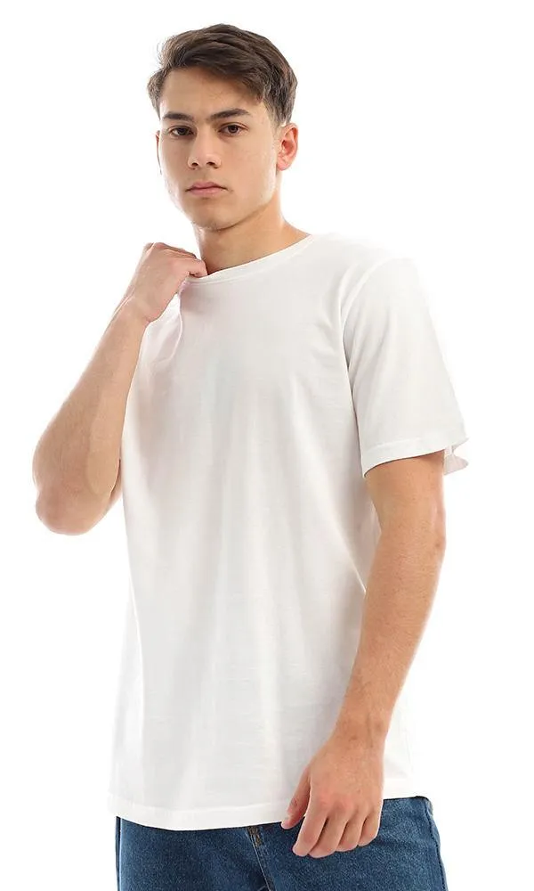 94687 Off-White Basic Regular Fit Summer Basic Tee