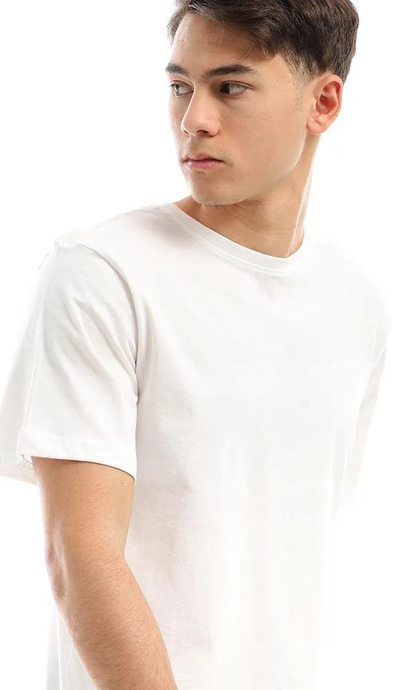 94687 Off-White Basic Regular Fit Summer Basic Tee