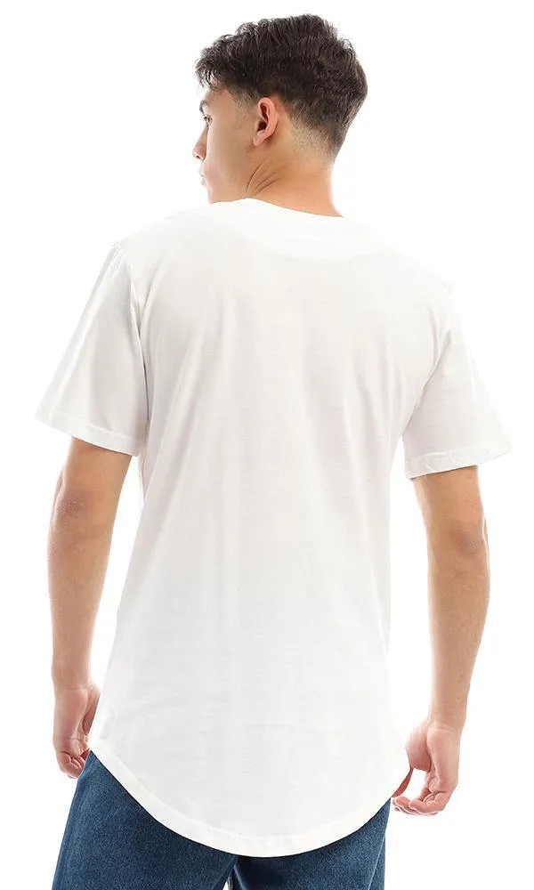 94687 Off-White Basic Regular Fit Summer Basic Tee