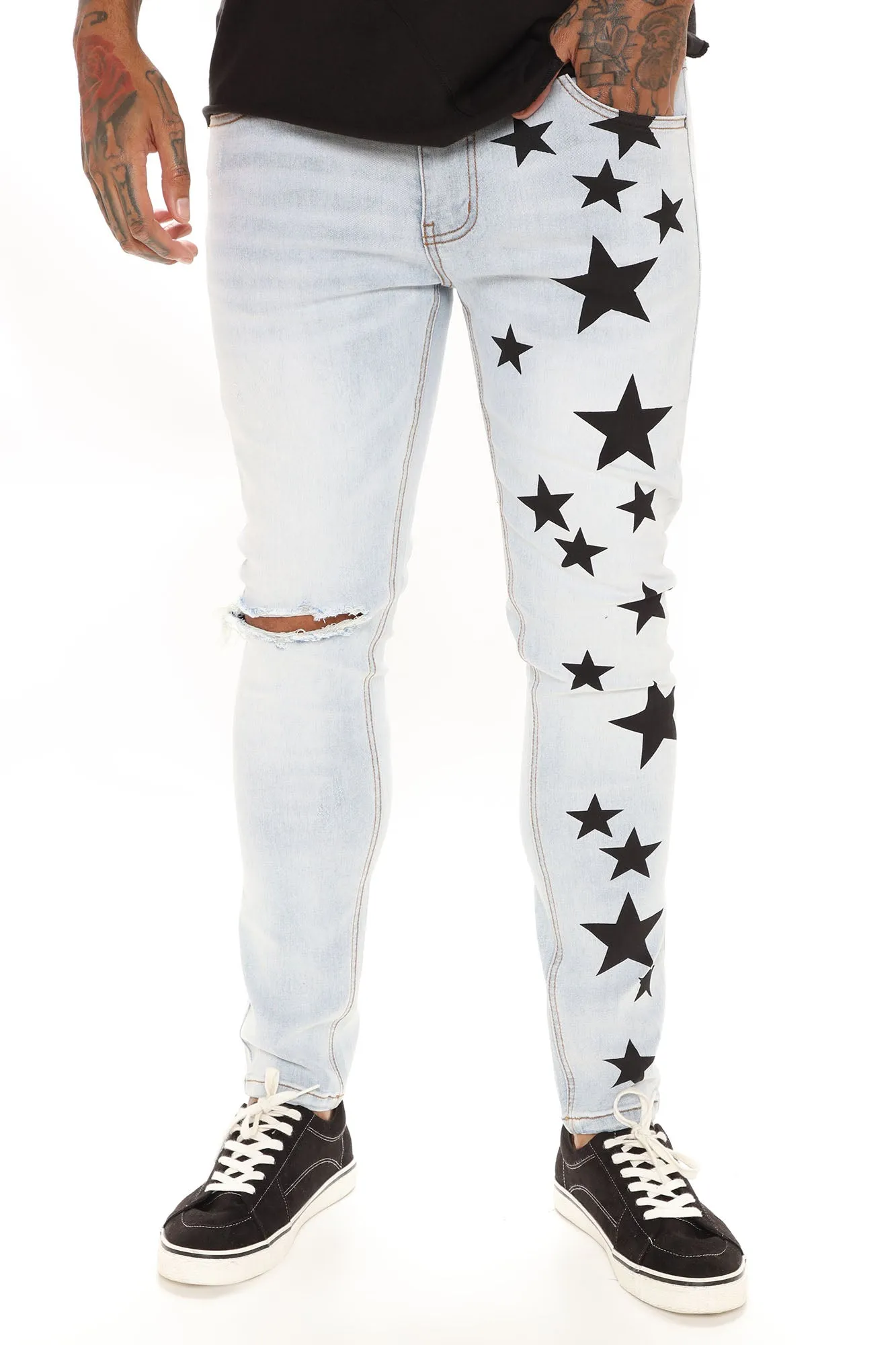 All Star Ripped Skinny Jeans - Vintage Blue Wash