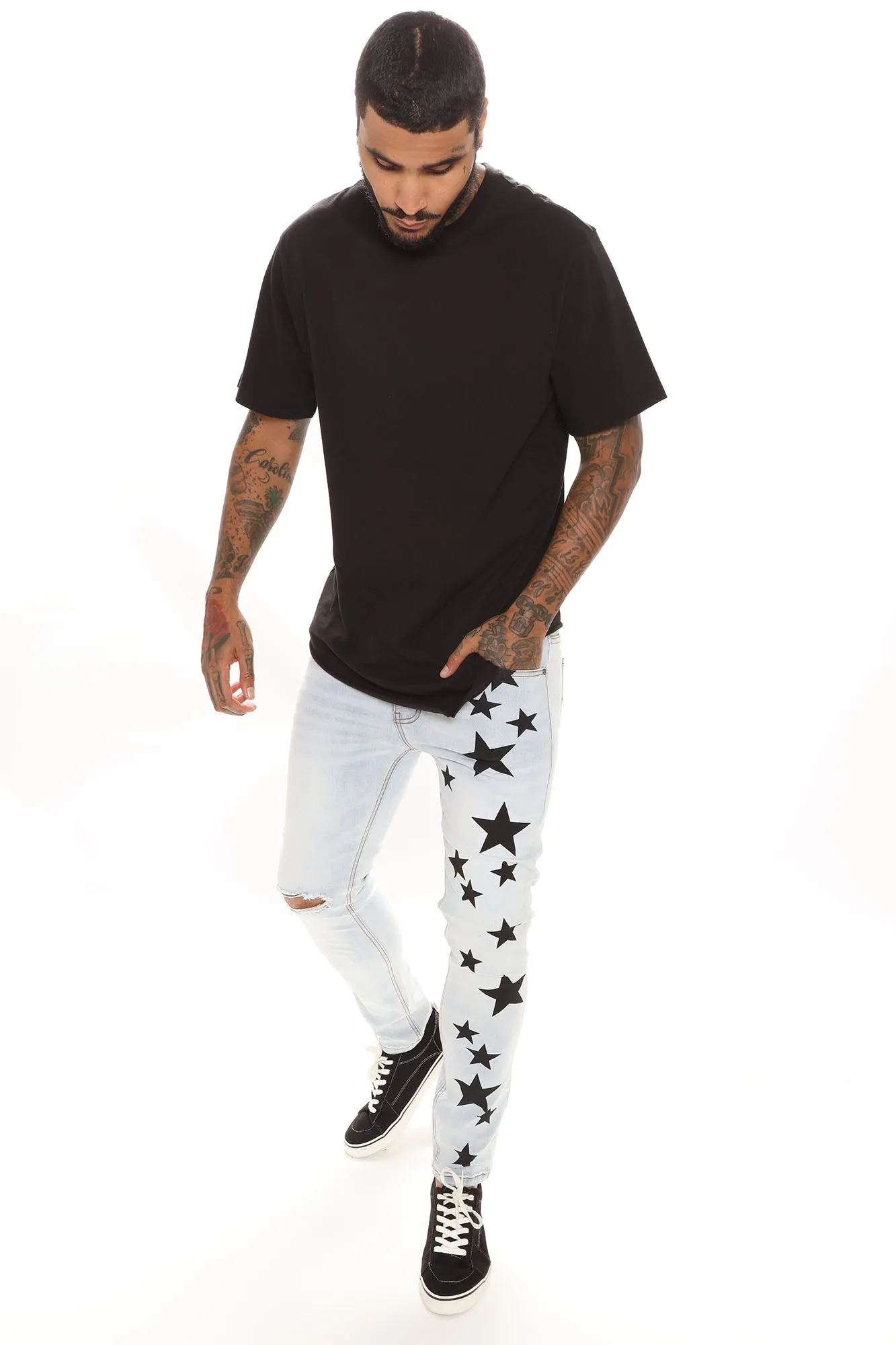 All Star Ripped Skinny Jeans - Vintage Blue Wash