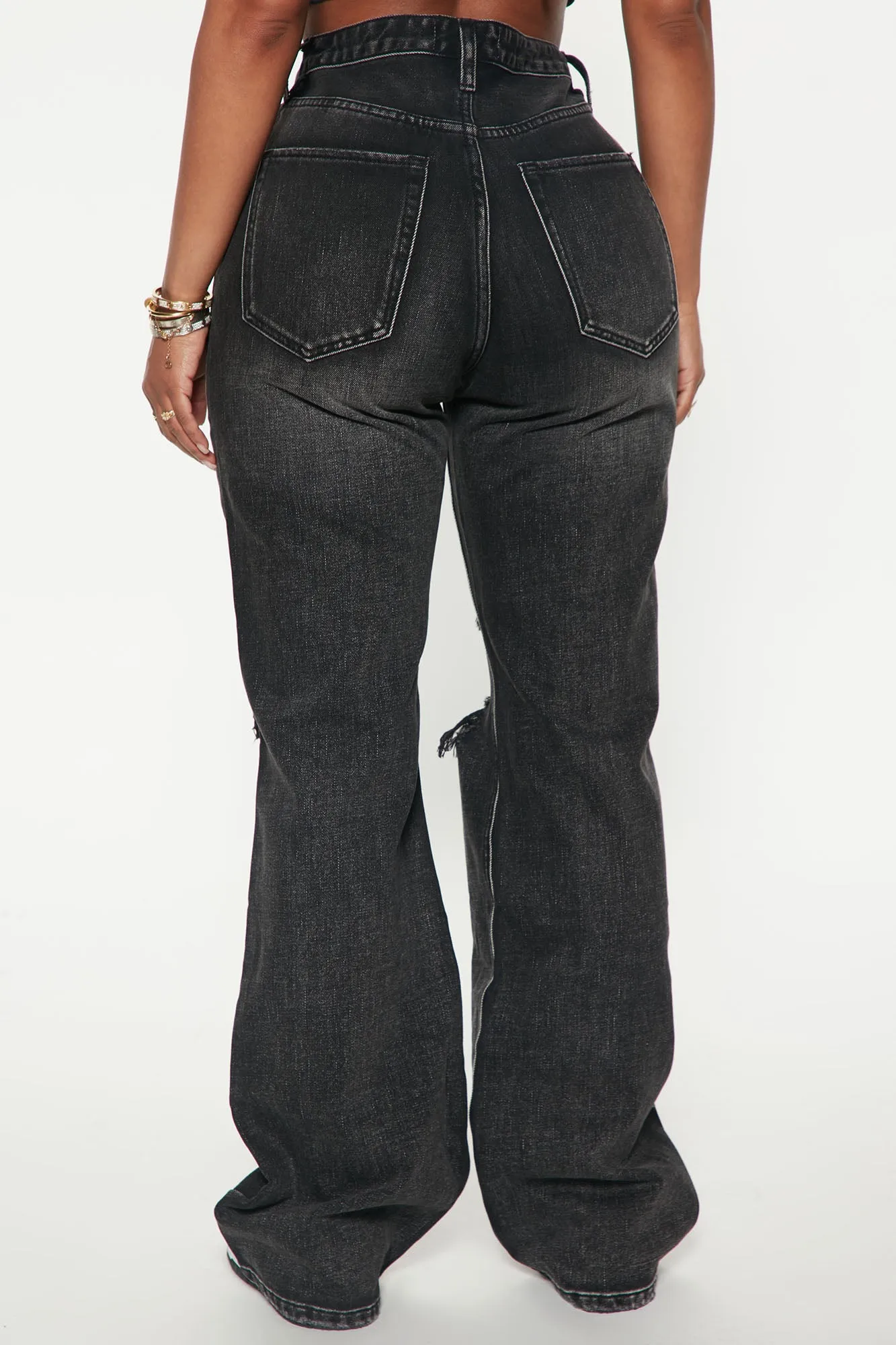 Bit Bossy Straight Leg Jeans - Black Wash