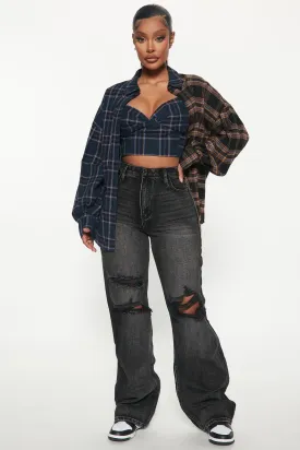 Bit Bossy Straight Leg Jeans - Black Wash