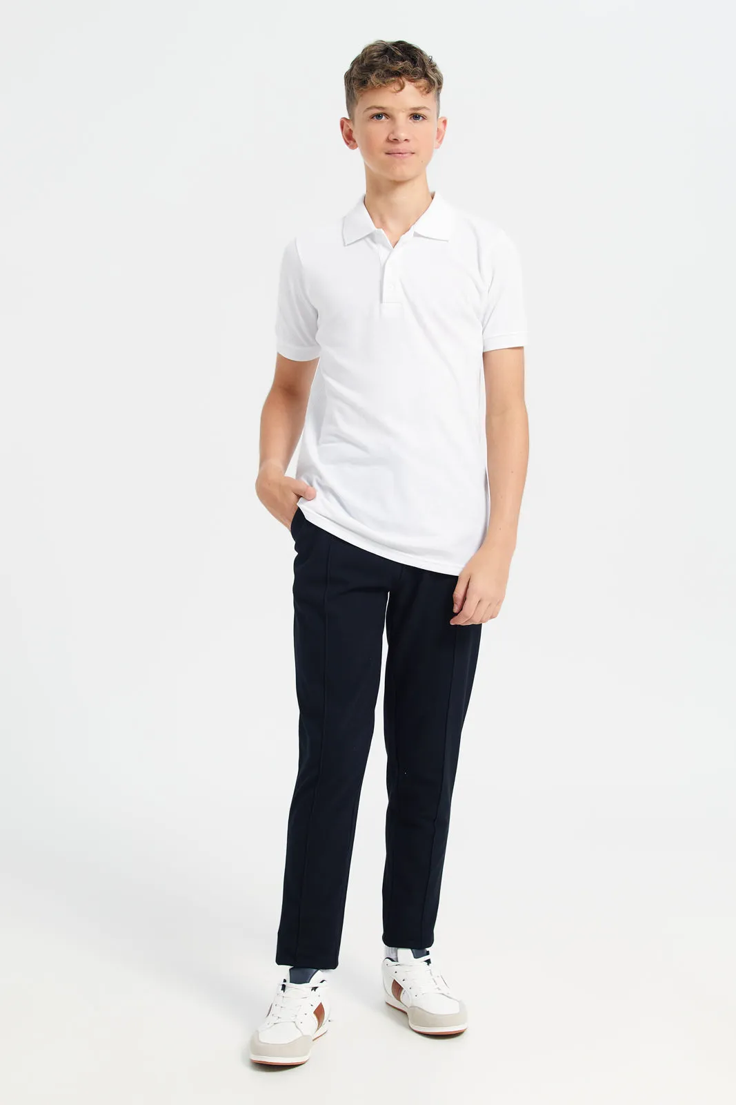 Black Pique Table Active Pants