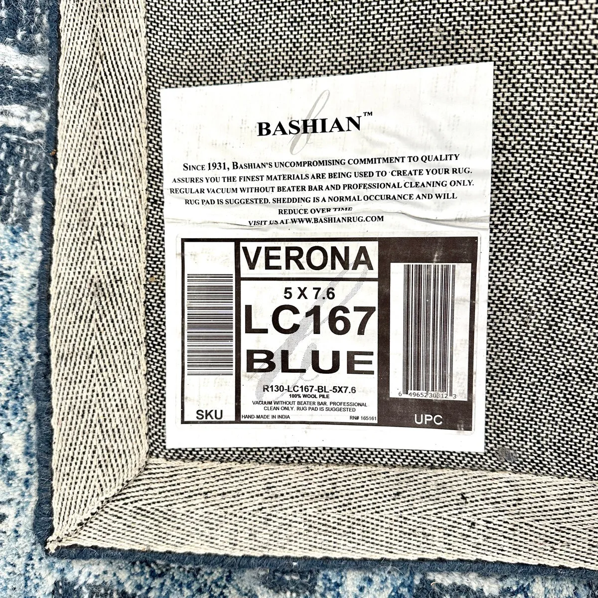 Blue and Gray Contemporary Rug