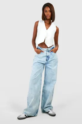 Boohoo Basic Straight Jeans, Blue
