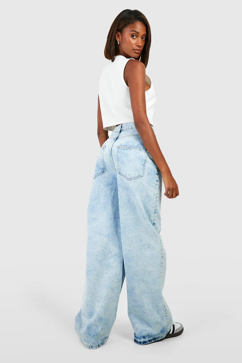 Boohoo Basic Straight Jeans, Blue