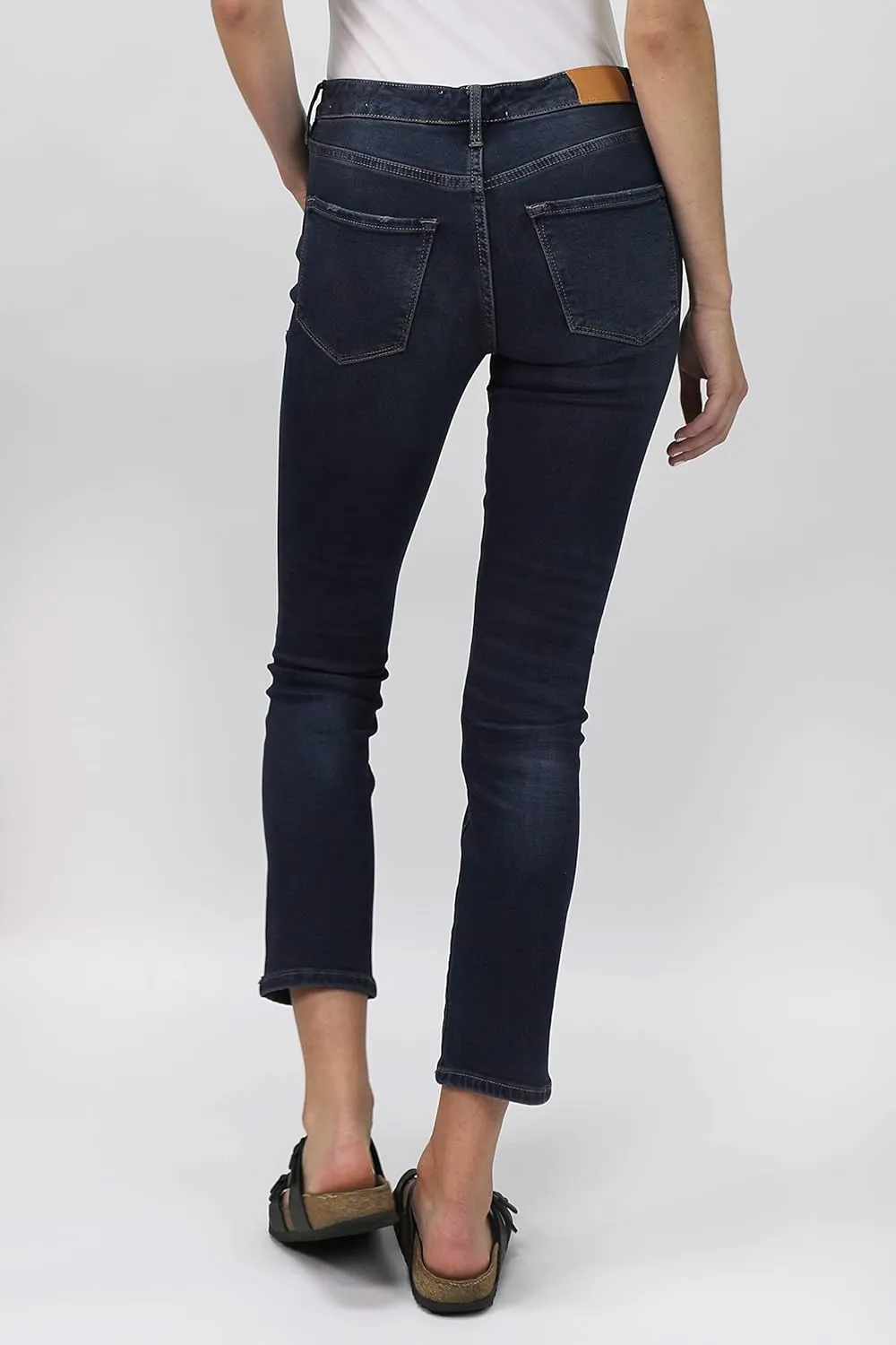 DEAR JOHN Blaire Womens Straight Leg Jeans Mid Rise Ankle Inseam