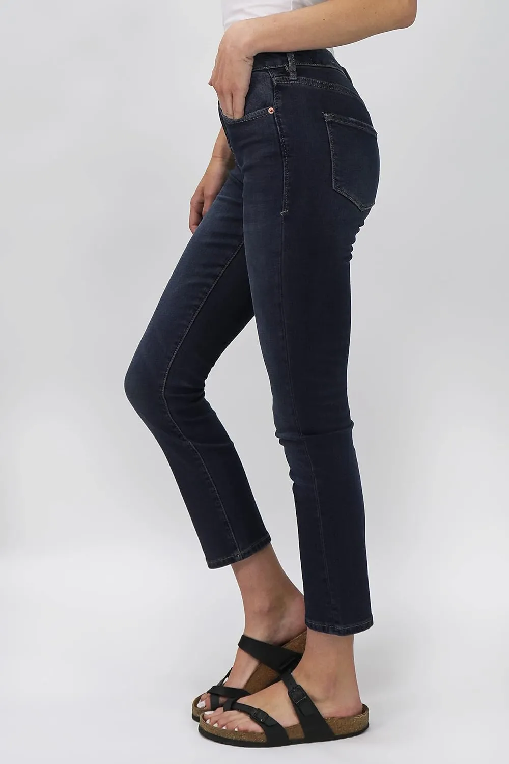 DEAR JOHN Blaire Womens Straight Leg Jeans Mid Rise Ankle Inseam