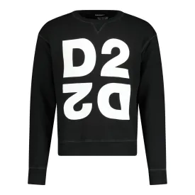 DSQUARED2 Logo Print Mirror Sweatshirt Black