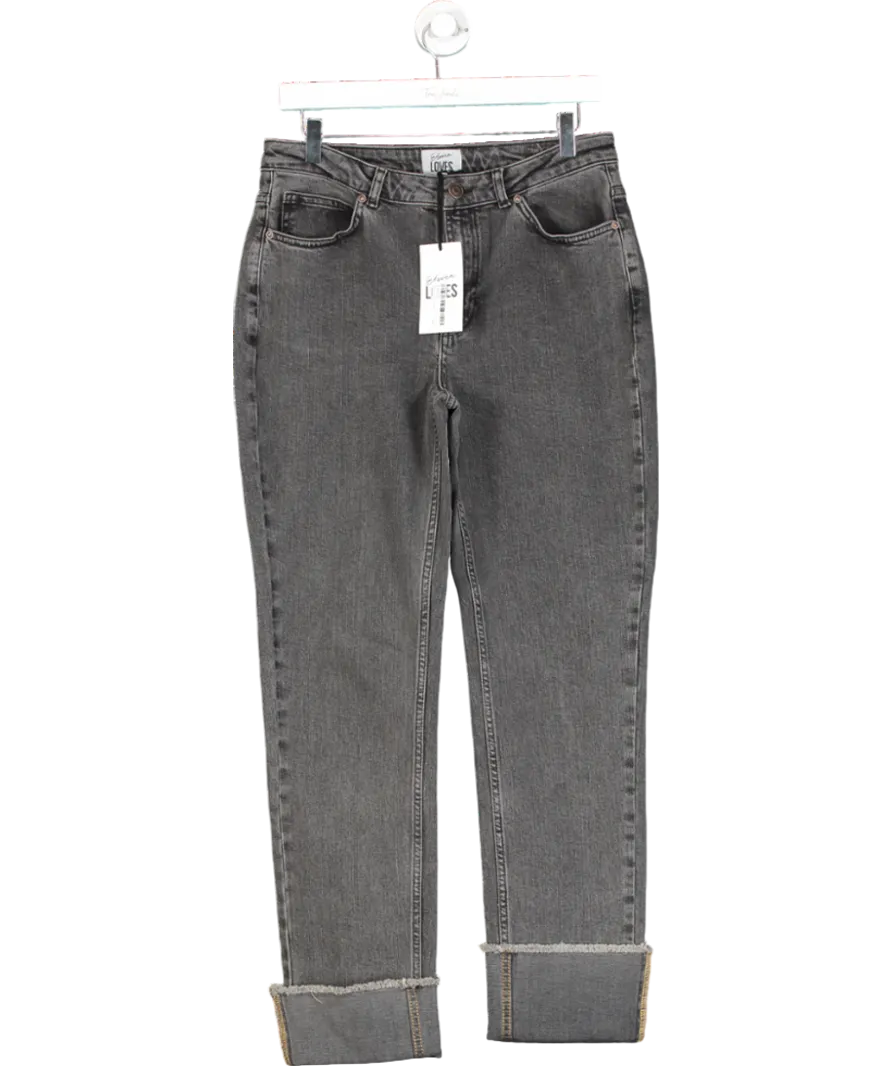 ELEVEN LOVES Sarah Straight Leg Jeans - Washed Black UK 12