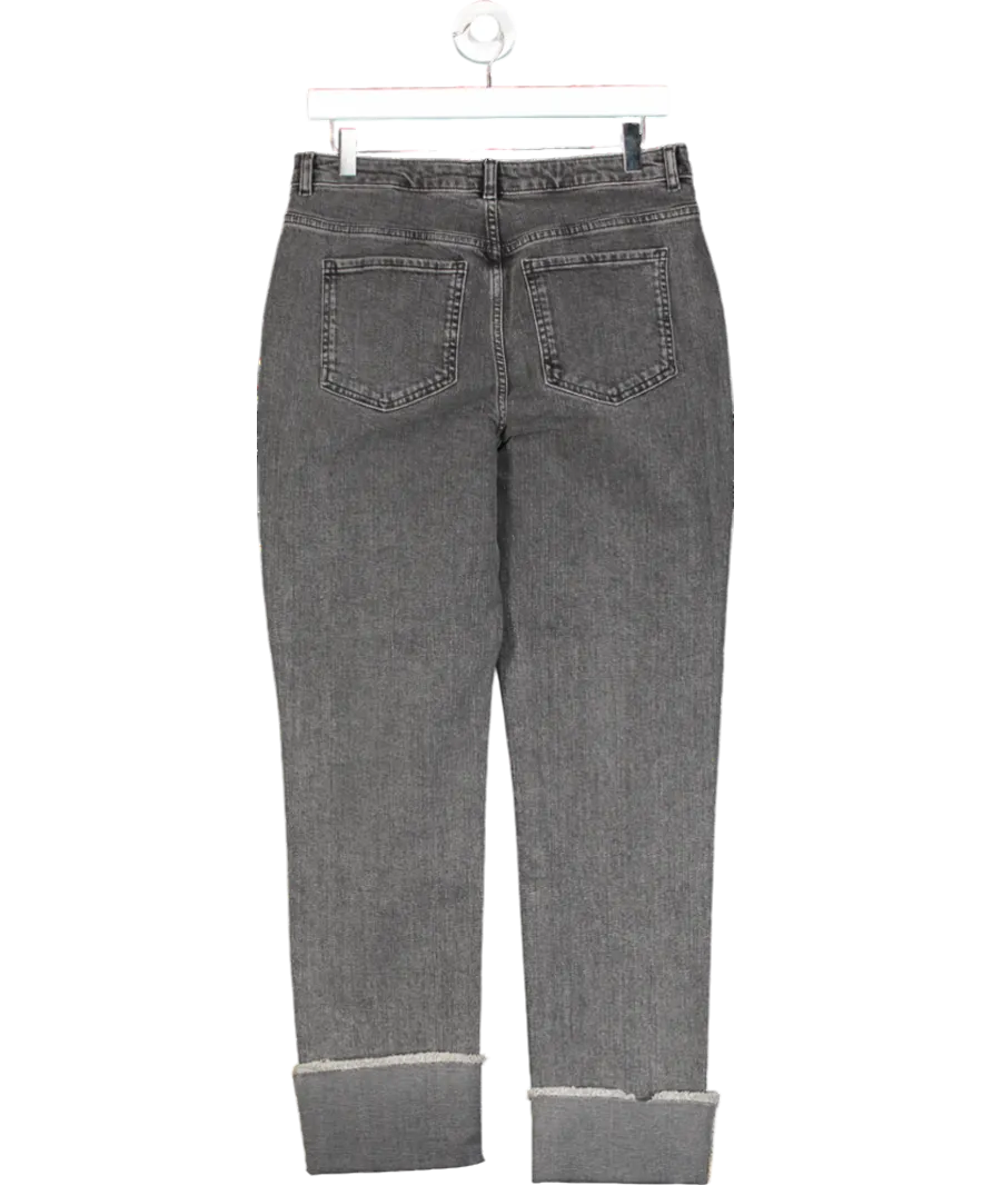 ELEVEN LOVES Sarah Straight Leg Jeans - Washed Black UK 12
