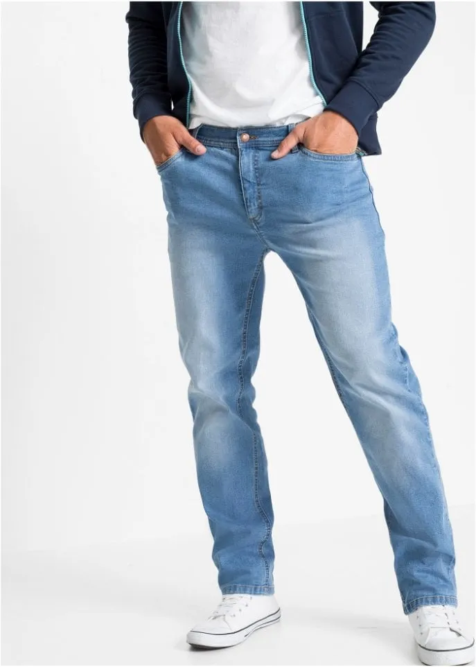 John Baner Jeanswear Regular Fit Straight Stretch Jeans (Pack of 2) Blue