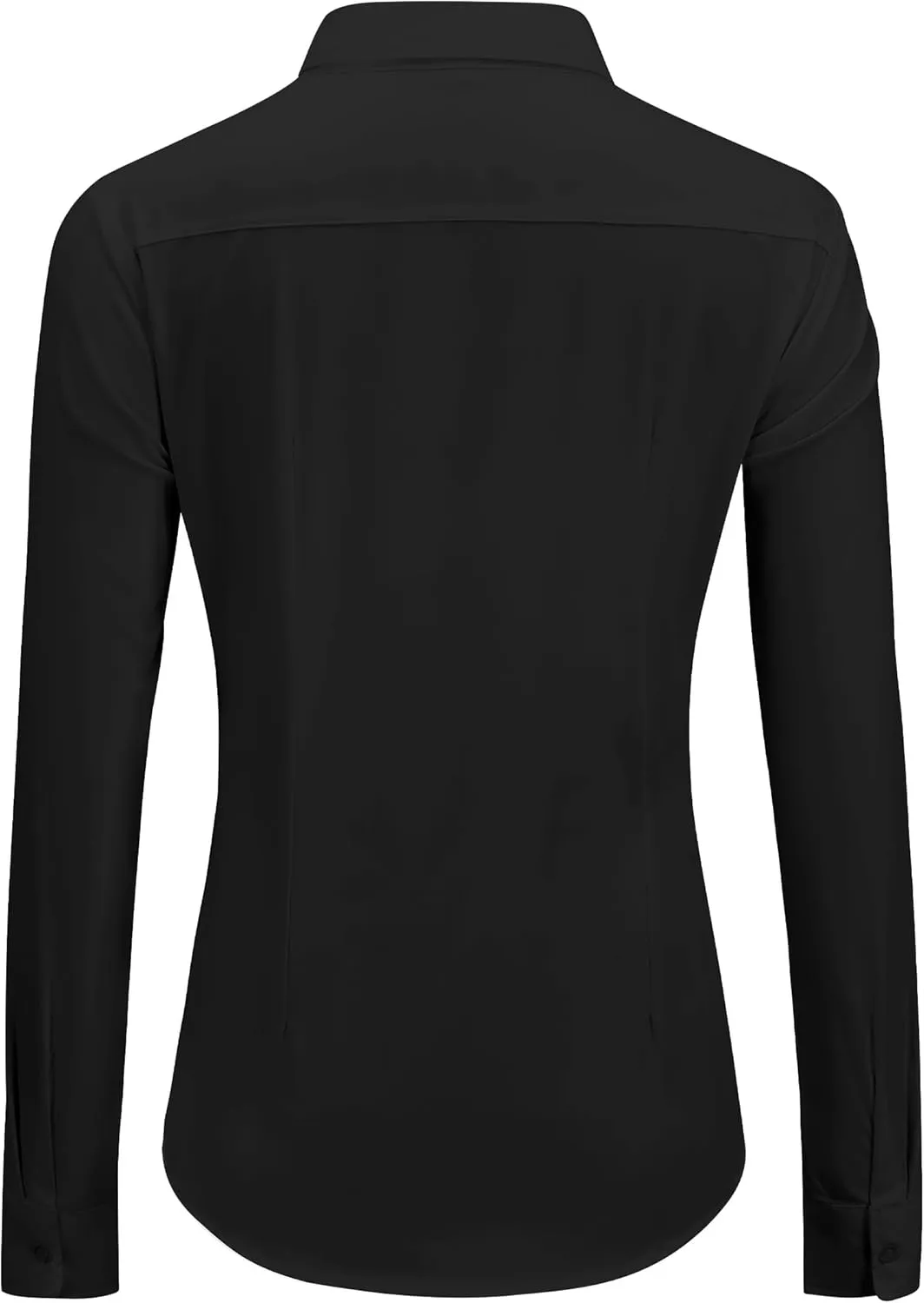 J.VER Womens Button Down Dress Shirts Solid Long Sleeve Wrinkle Free Formal Collared Shirt Casual Business Blouse with Pocket