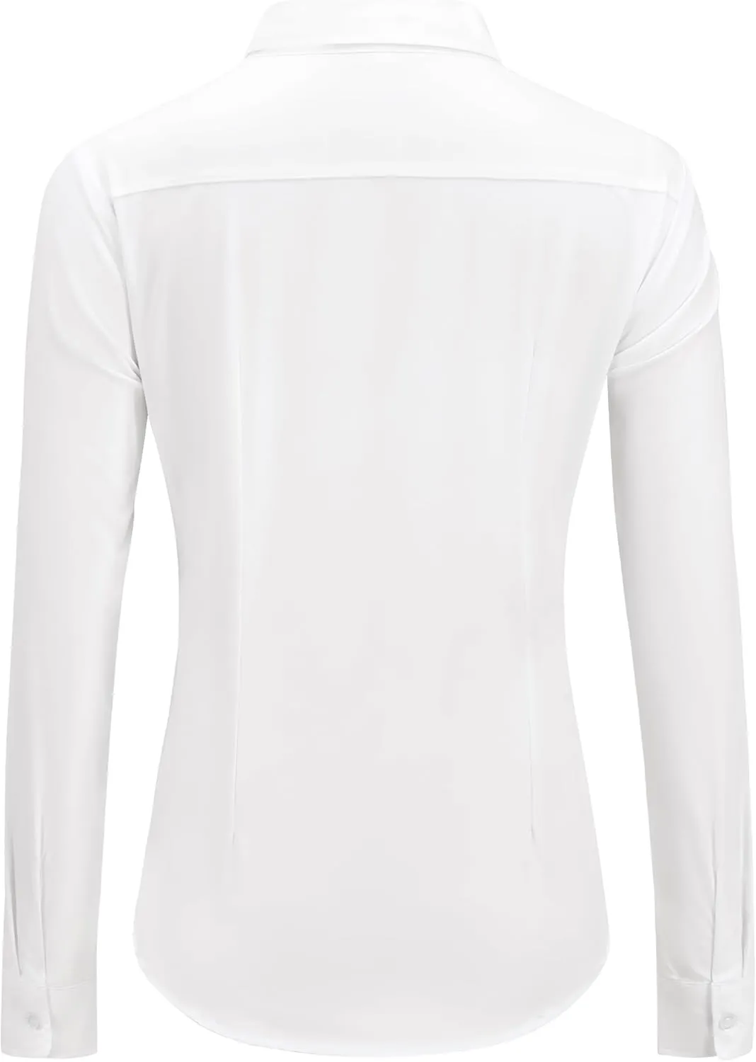 J.VER Womens Button Down Dress Shirts Solid Long Sleeve Wrinkle Free Formal Collared Shirt Casual Business Blouse with Pocket