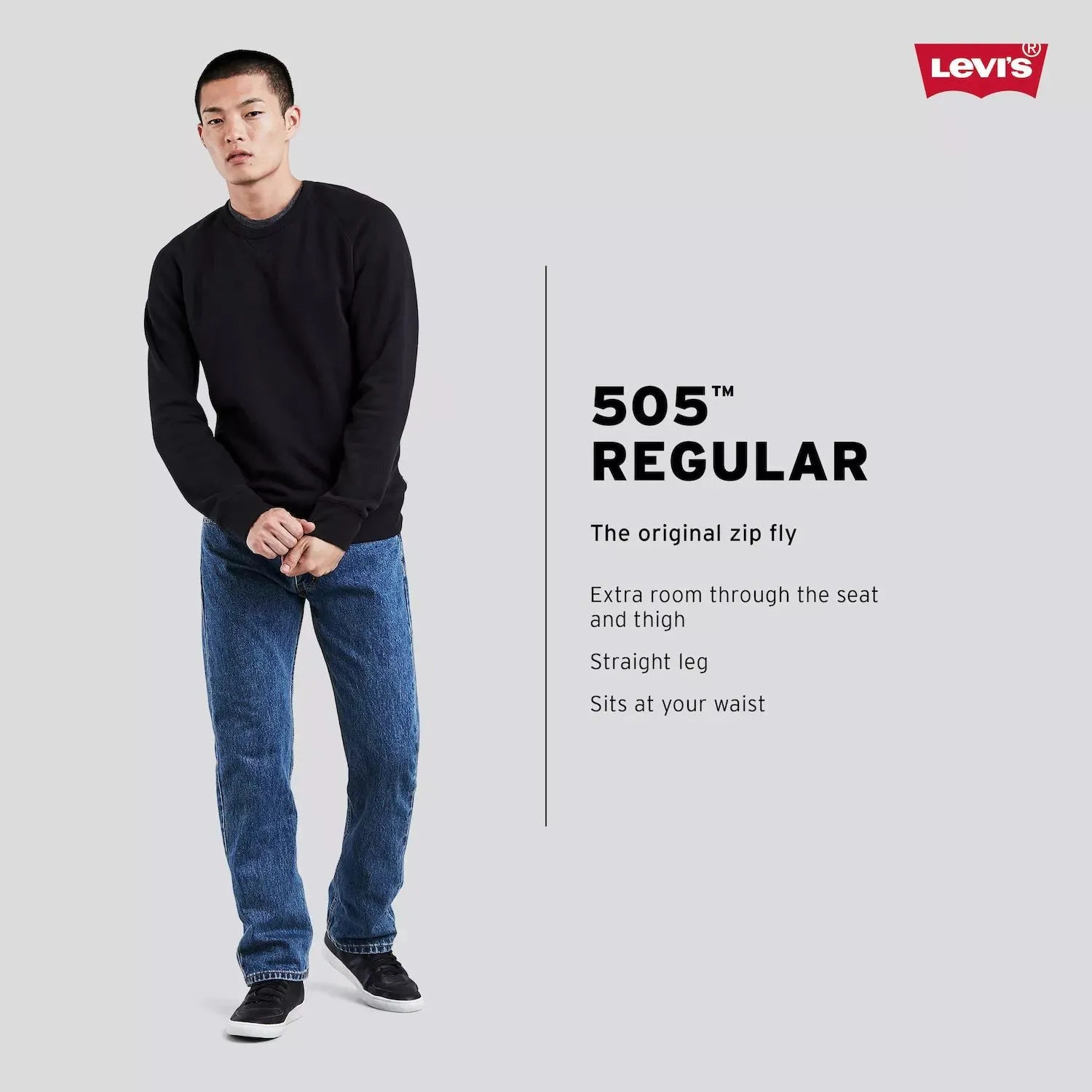 Levi's 505 Men's Regular Fit Stretch Jeans