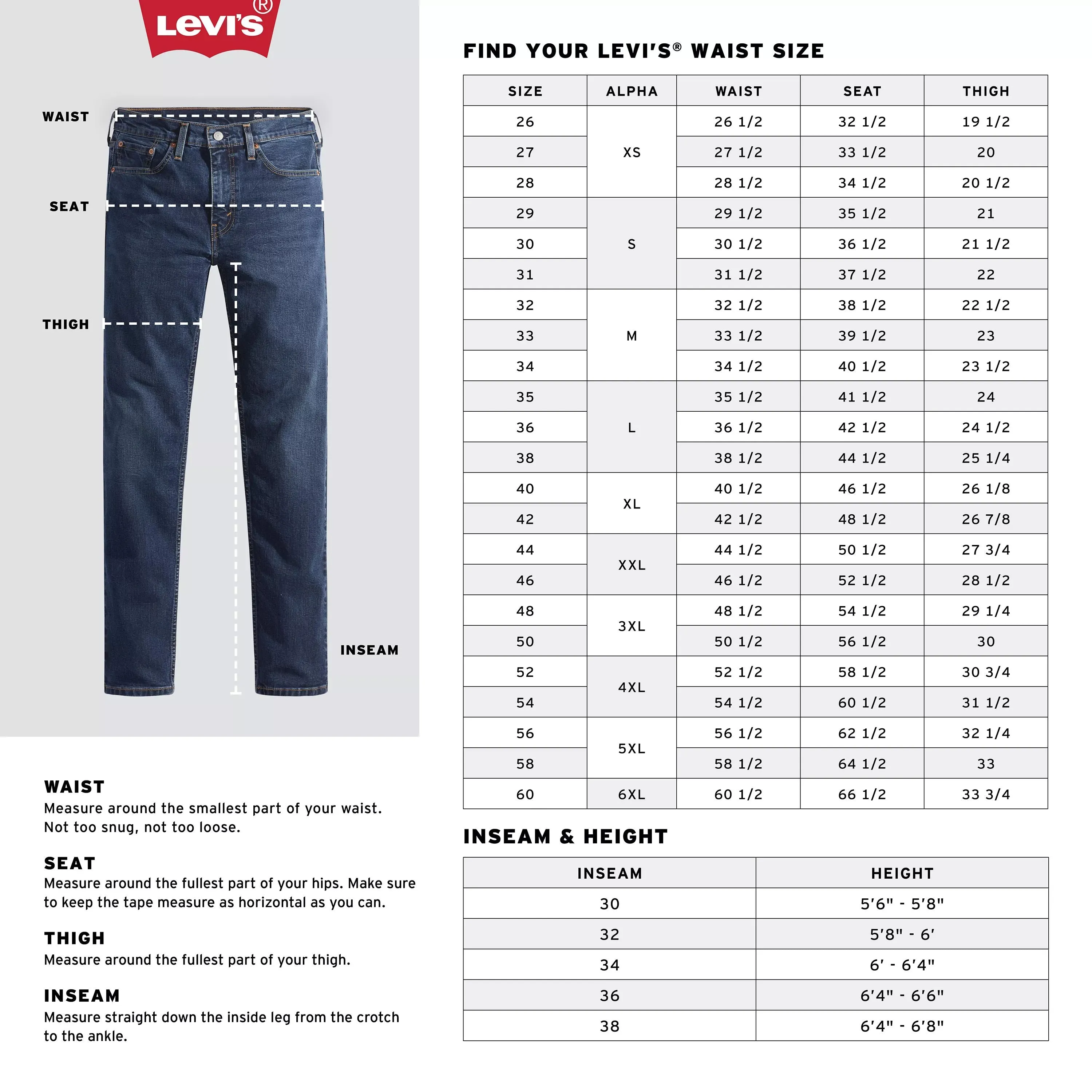 Levi's 505 Men's Regular Fit Stretch Jeans