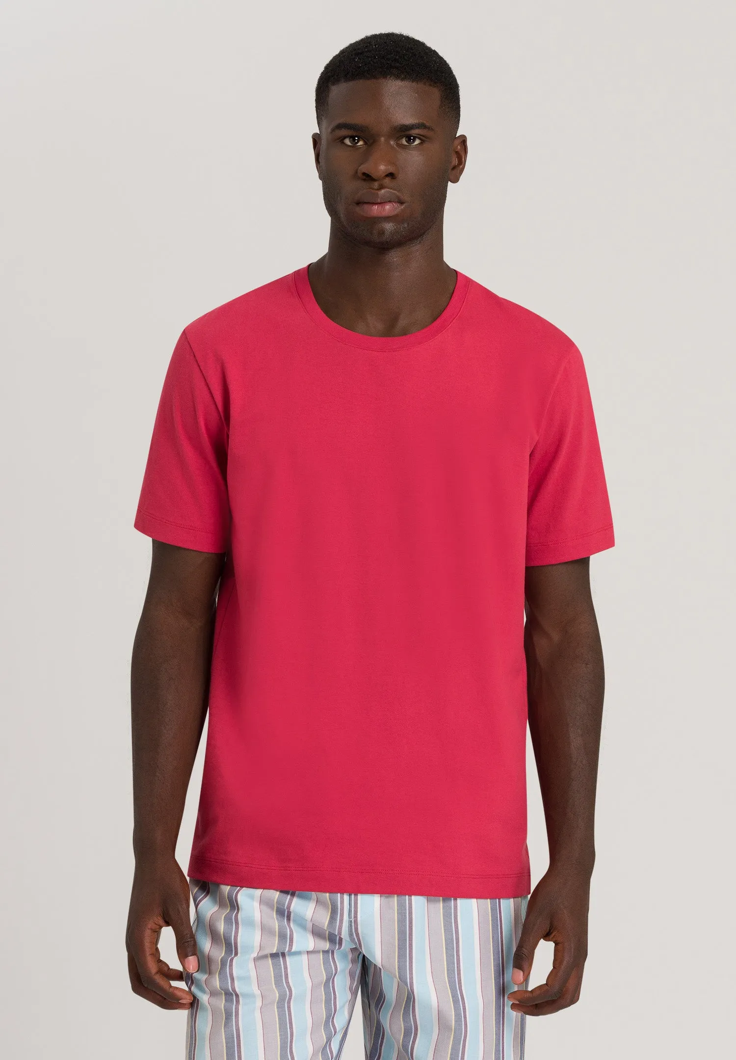 Living Shirts Jersey Cotton Crew Neck T-Shirt | Amaranth 75050-2410