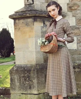Long Sleeve Khaki Dress