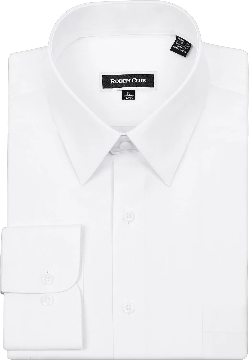 Men's Dress Shirt Regular Fit Long Sleeve Wrinkle-Resistant Business Formal Solid Button Down Shirts with Pocket