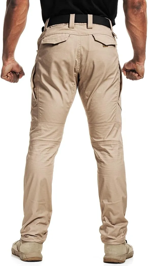 Men's Tactical Pants Flex Ripstop Cargo Trousers for Outdoor Hiking Work Casual Pants Large Capacity Clothing
