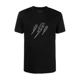 Neil Barrett Black Thunderbolt T-Shirt