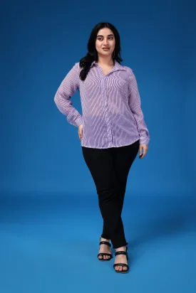 Purple Striped Shirt