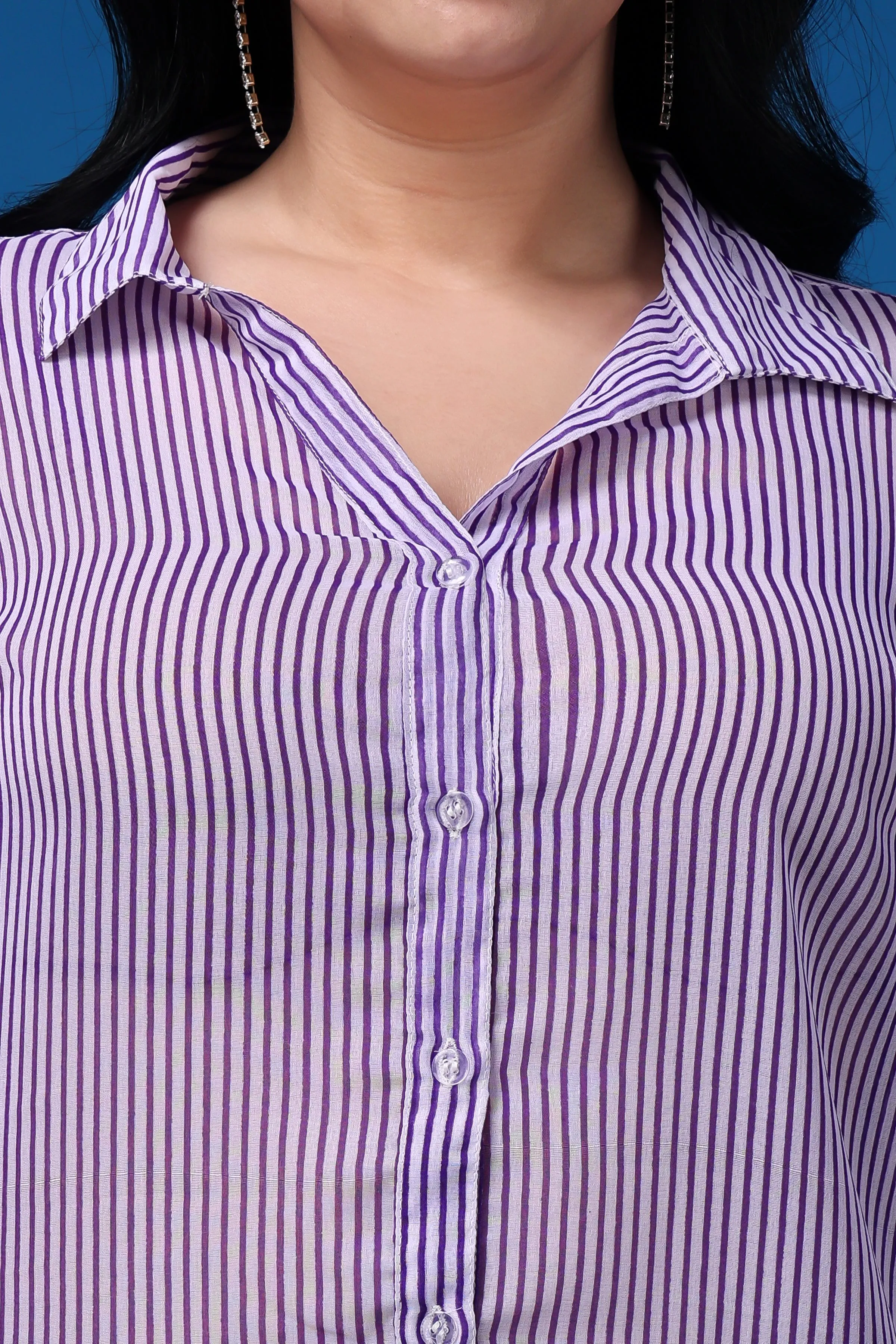 Purple Striped Shirt