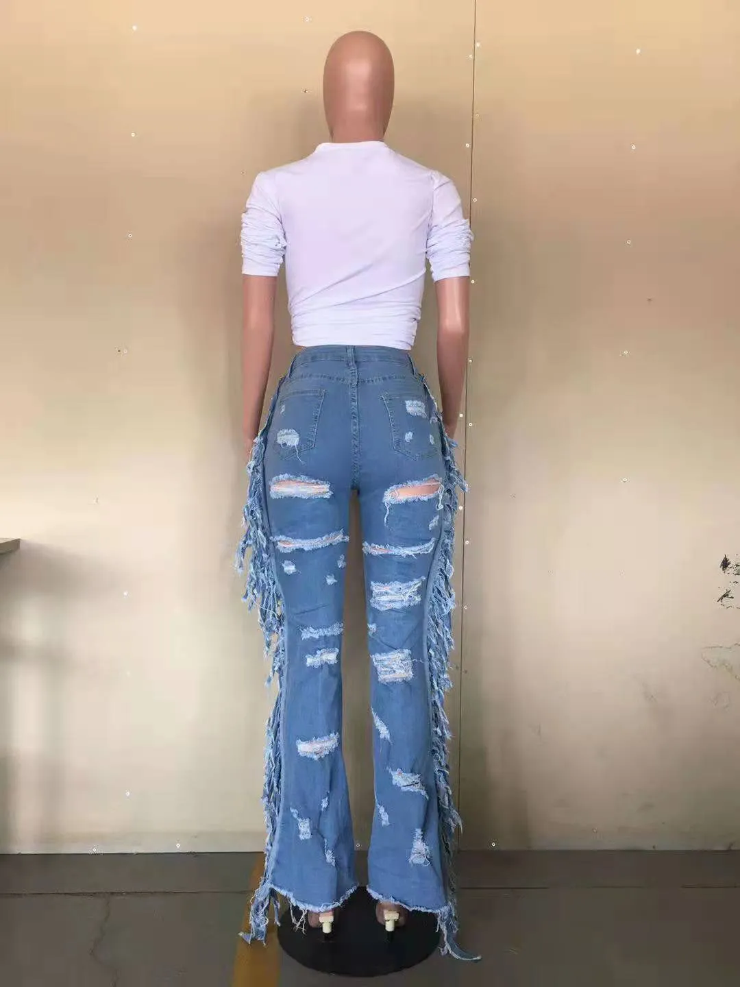 Ripped washed jeans(OC9335)