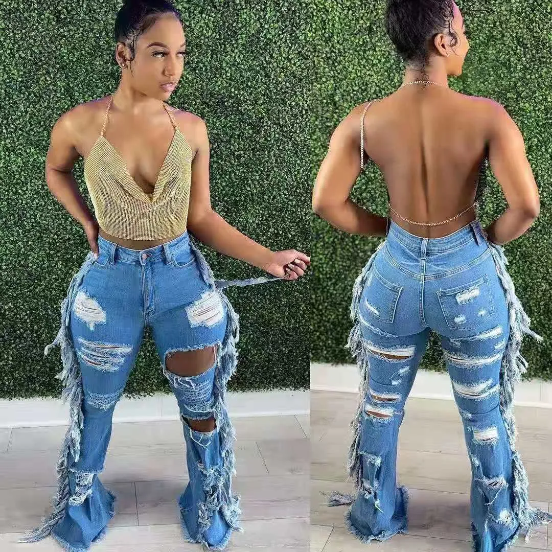 Ripped washed jeans(OC9335)