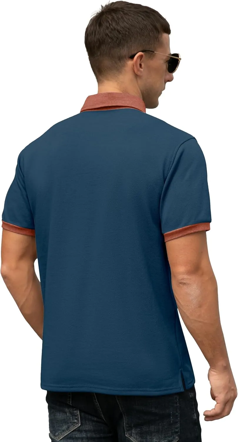Sailwind Men's Cotton Short Sleeve Casual Polo Shirts Fashion Classic Golf Shirts