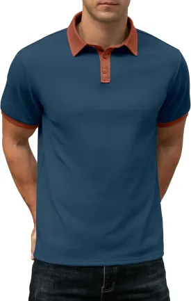 Sailwind Men's Cotton Short Sleeve Casual Polo Shirts Fashion Classic Golf Shirts