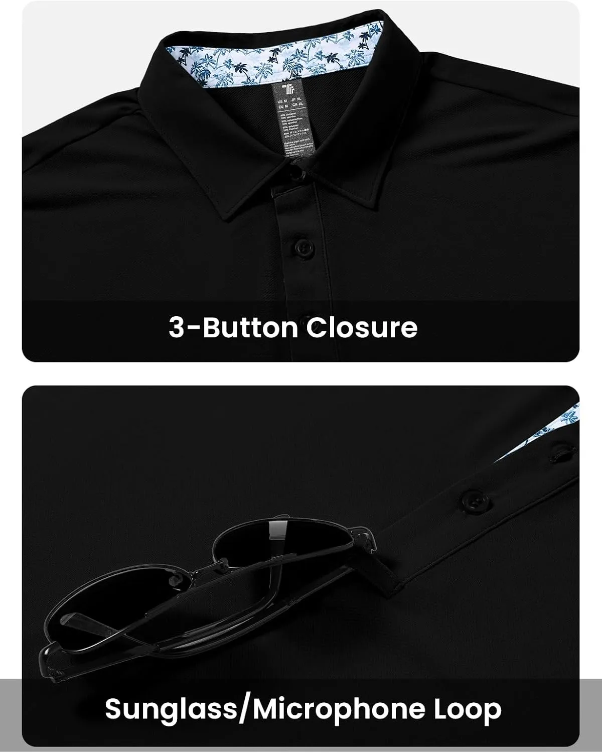 TBMPOY Men's Polo Shirts Short Sleeve 3-Button Golf Moisture Wicking Athletic Tennis T-Shirts Casual Collared Shirt