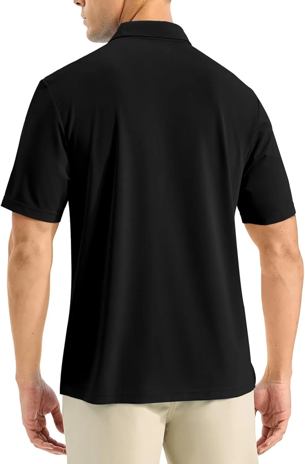 TBMPOY Men's Polo Shirts Short Sleeve 3-Button Golf Moisture Wicking Athletic Tennis T-Shirts Casual Collared Shirt