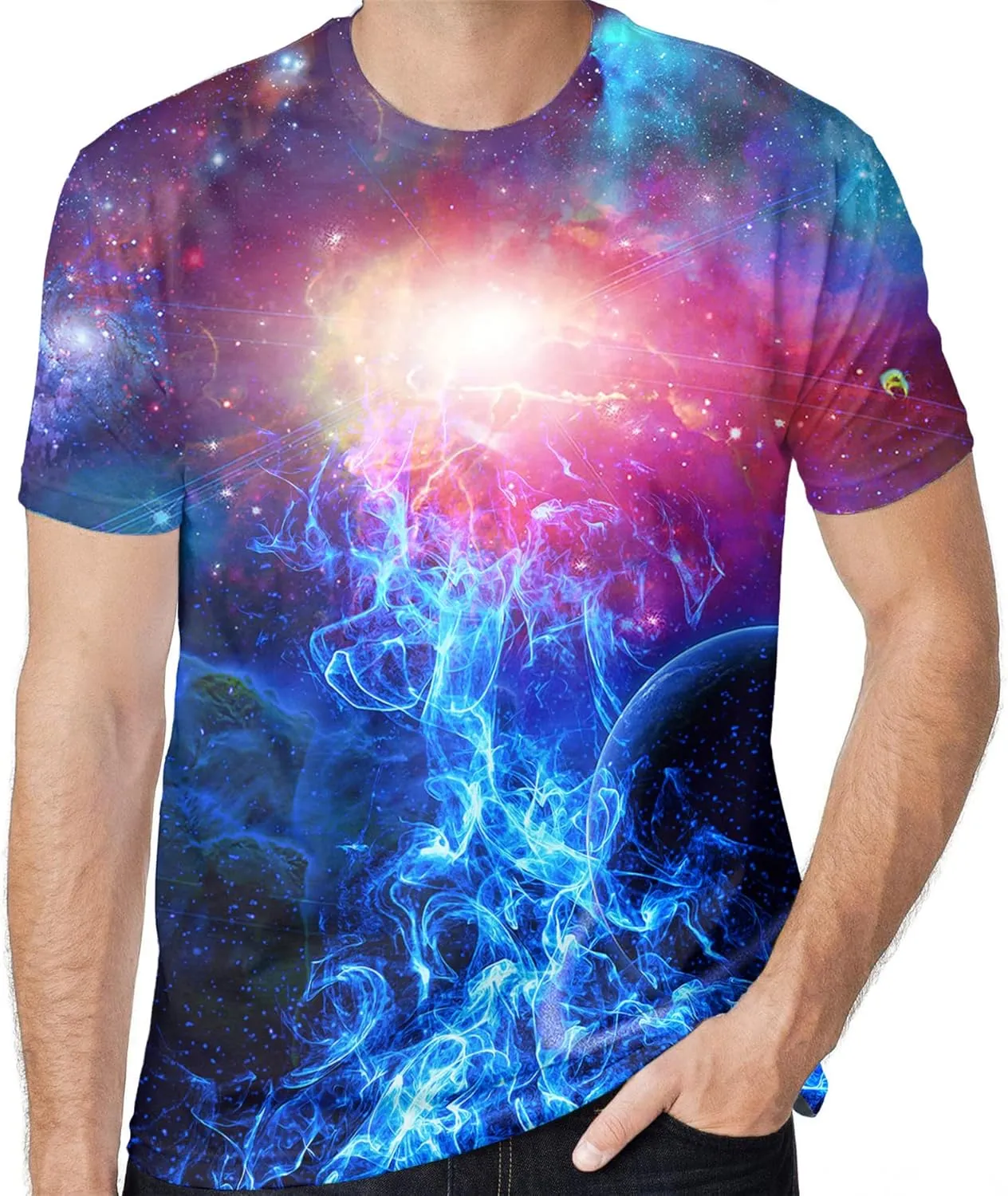 Unisex Novelty Shirts 3D Print Graphic Short Sleeve Shirts for Men Women
