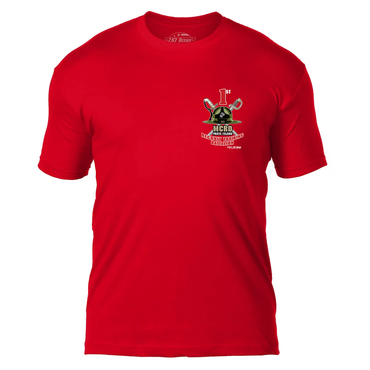 USMC MCRD Parris Island 1st Battalion 7.62 Design Men's T-Shirt