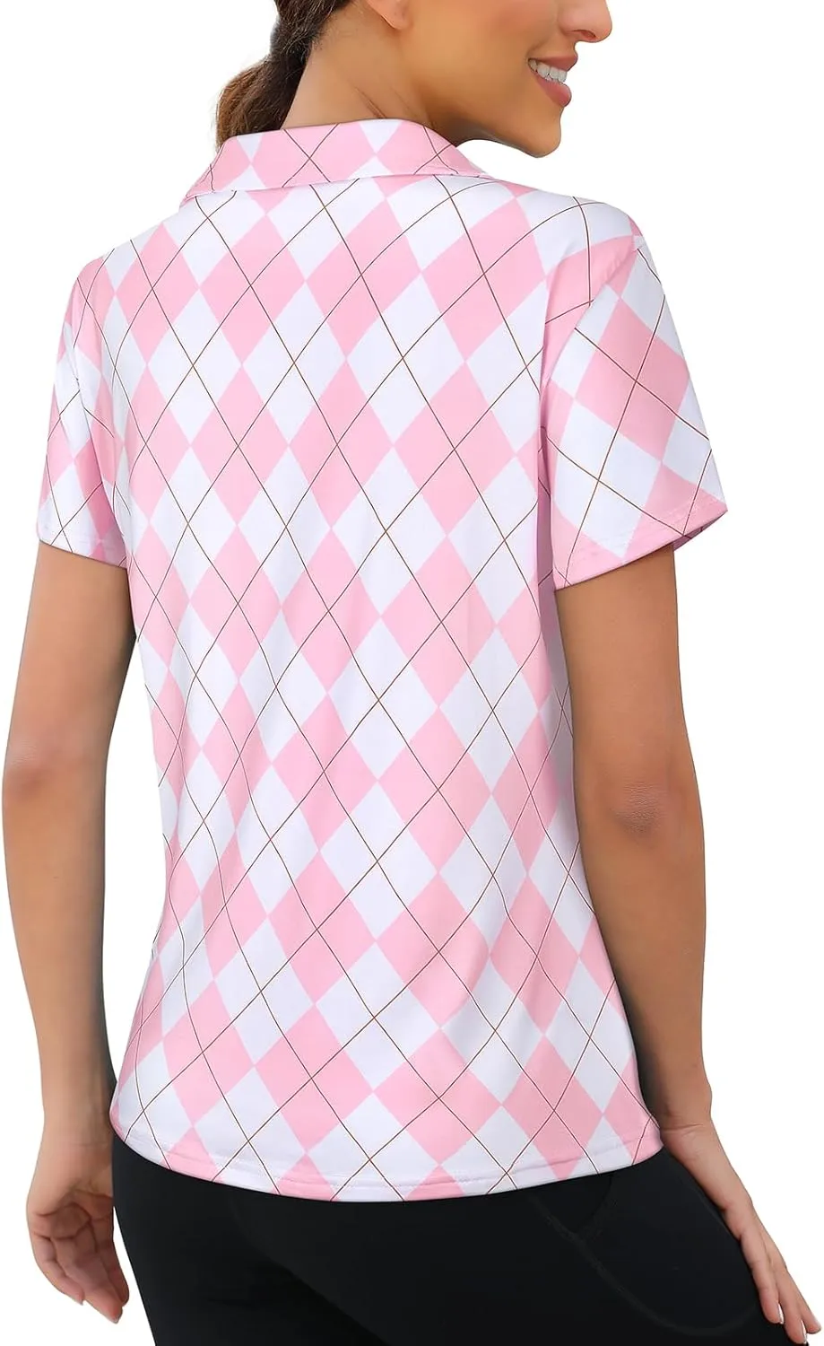 Viracy 1/4 Zip Up Womens Golf Polo Shirts Short Sleeve Moisture Wicking Workout Tops