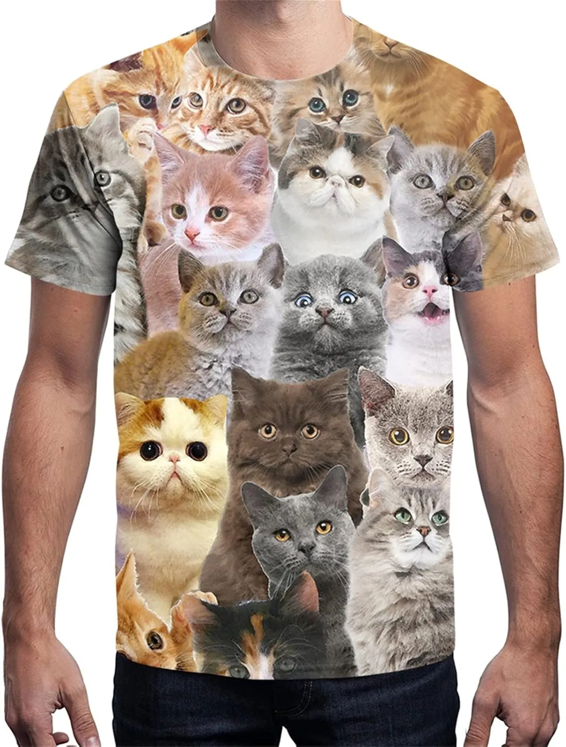 Yasswete Men and Women Shirts Unisex 3D Fashion Printed Shirts for Adults Short Sleeve Top T-Shirts