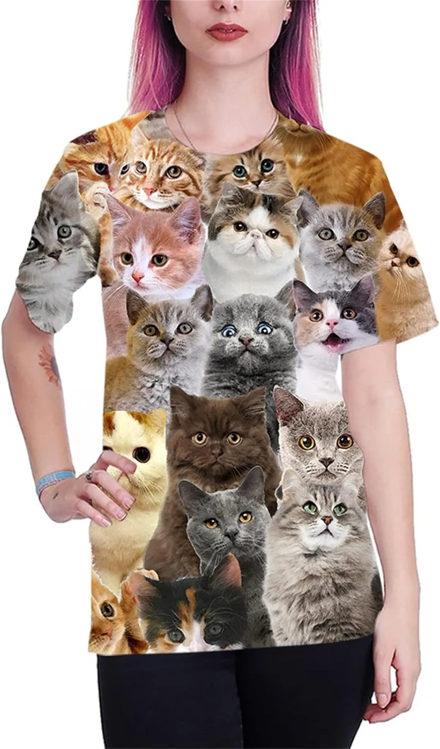 Yasswete Men and Women Shirts Unisex 3D Fashion Printed Shirts for Adults Short Sleeve Top T-Shirts